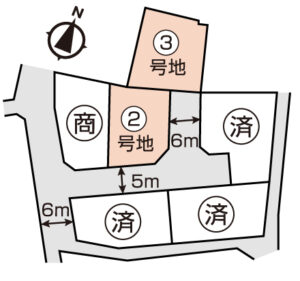 大建地所　児島小川837万円-943万円区画図